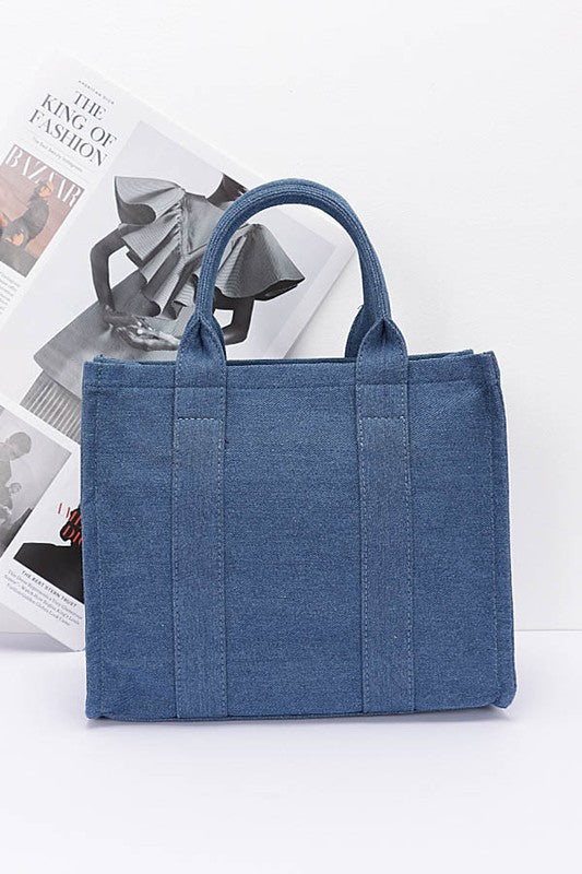 Denim Convertible Tote Bag – Lead-Safe Women's Small Tote