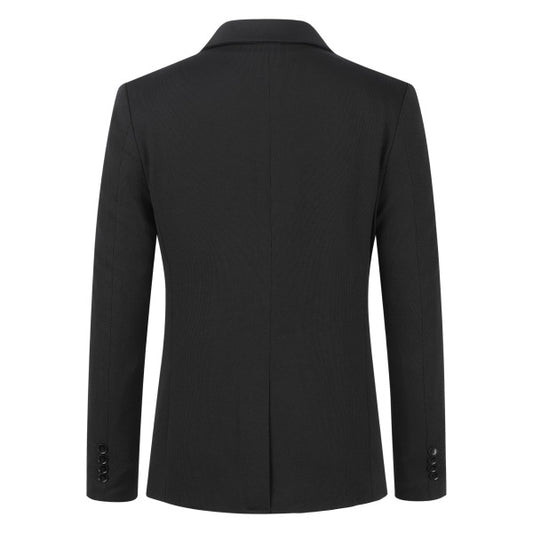 Men's Solid Color 1-Button Blazer | Notched Lapel Jetted Pocket Suit Jacket