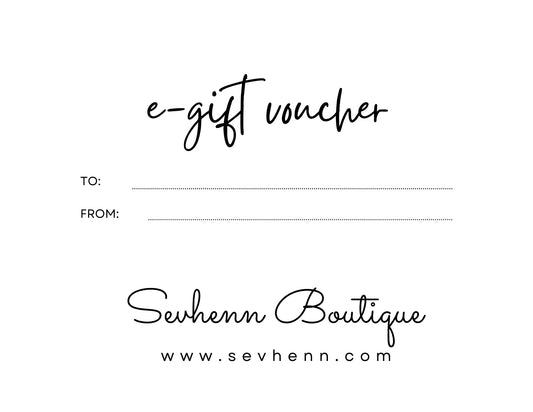 Carte cadeau Sevhenn Boutique