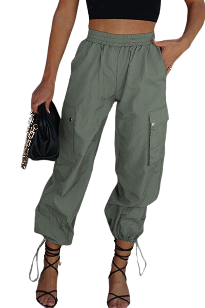 Women's Drawstring Elastic Waist Pants with Pockets – Sevhenn Boutique