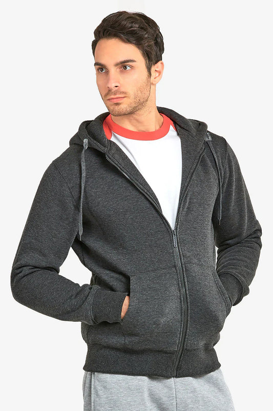 KNOCKER MEN'S ZIP SWEATSHIRT Charcoal