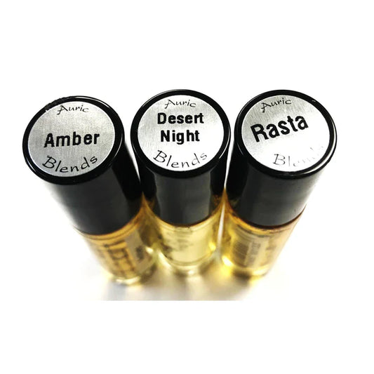 Auric Blends Masculine Fragrance Trio – Amber, Desert Night & Rasta Perfume Oils