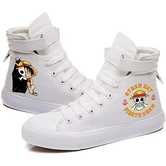 Unisex One Piece Luffy High Top Anime Sneakers