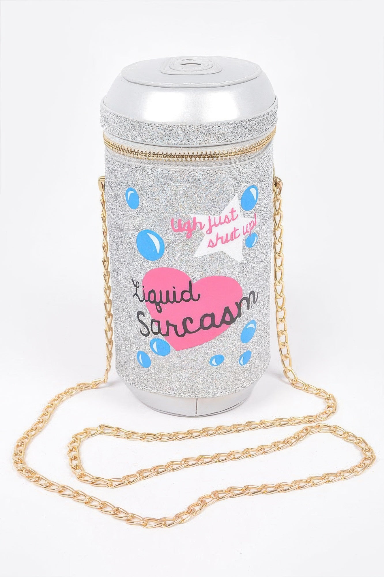Soda Can Fun Clutch Silver