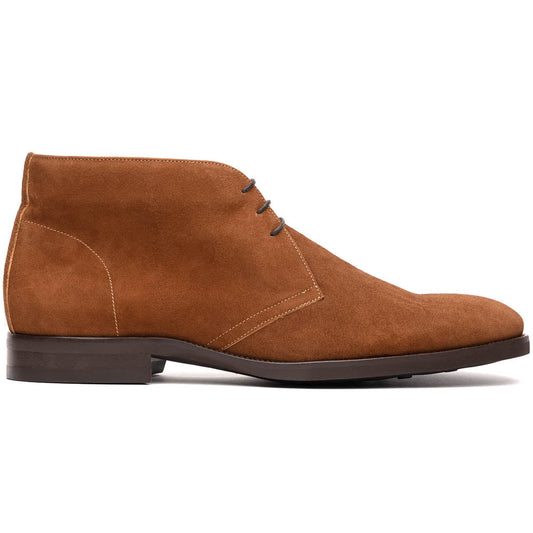 Zelli Italia Marco Men's Chukka Boot | Suede Calfskin Blake Construction – Tobacco