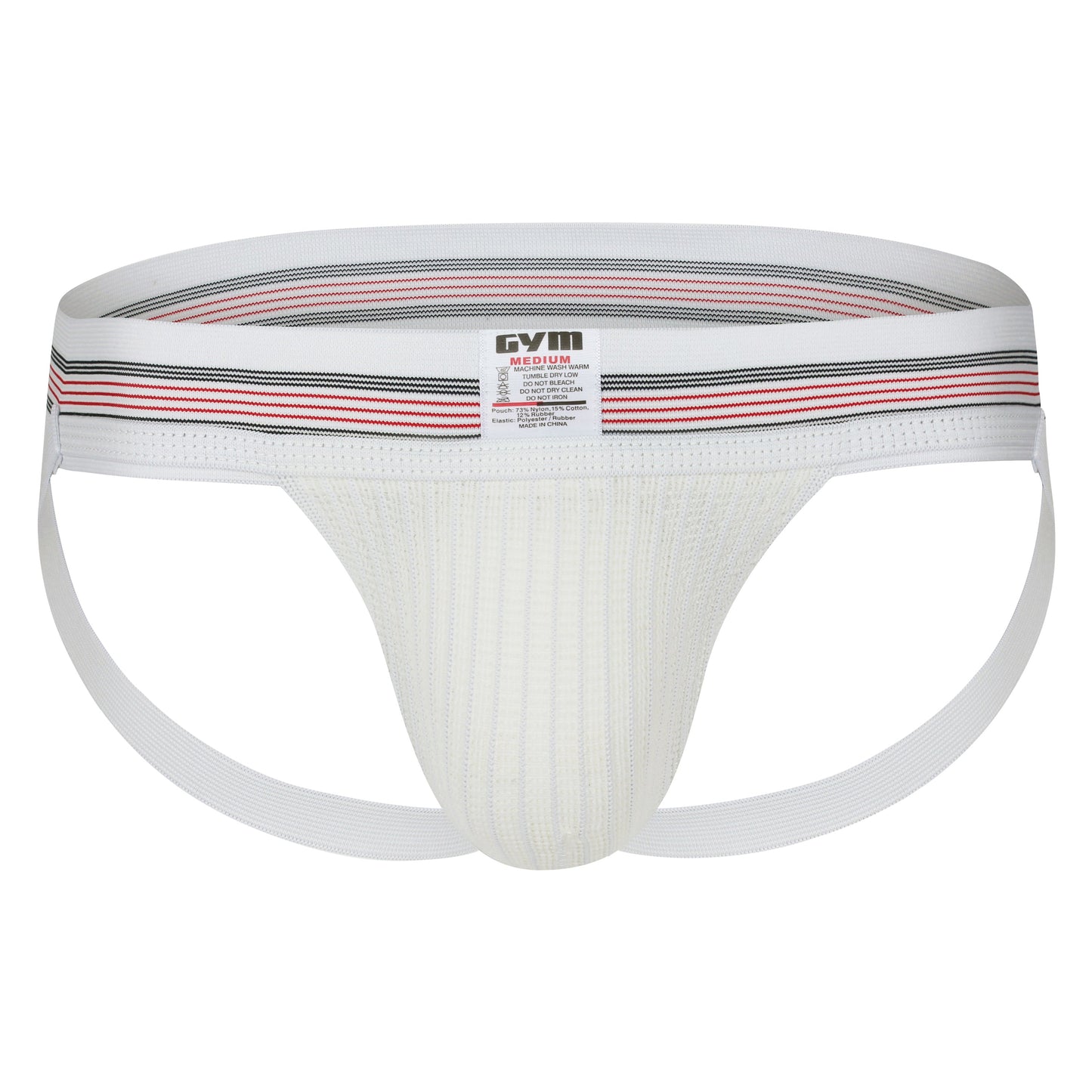 **NEW GYM Old School 2.0 Jockstrap with 2" Waistband (1-Pack) White