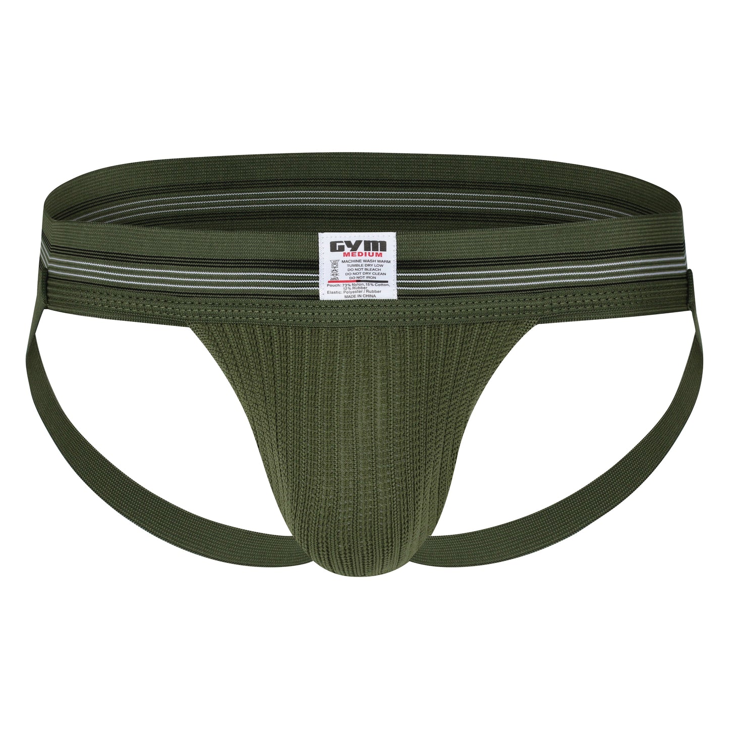 **NEW GYM Old School 2.0 Jockstrap with 2" Waistband (1-Pack) Army Green