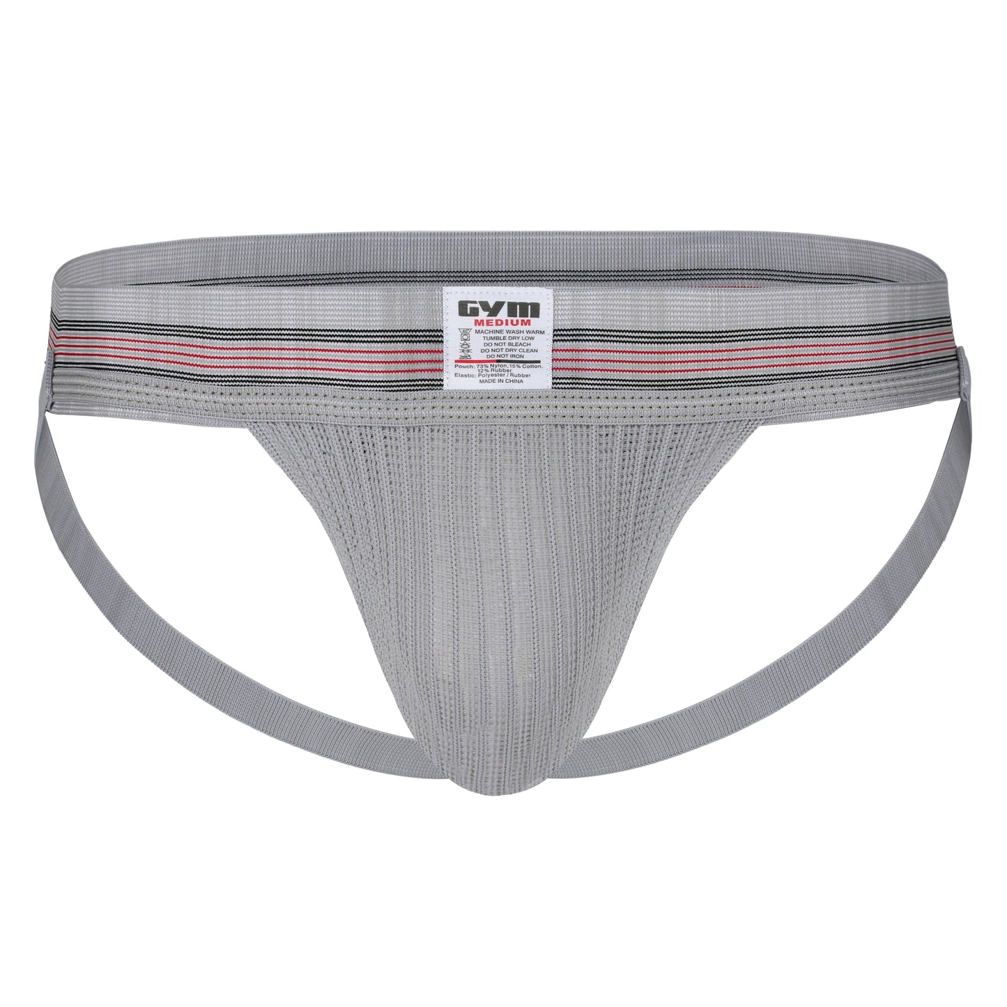 **NEW GYM Old School 2.0 Jockstrap with 2" Waistband (1-Pack) Heather Grey