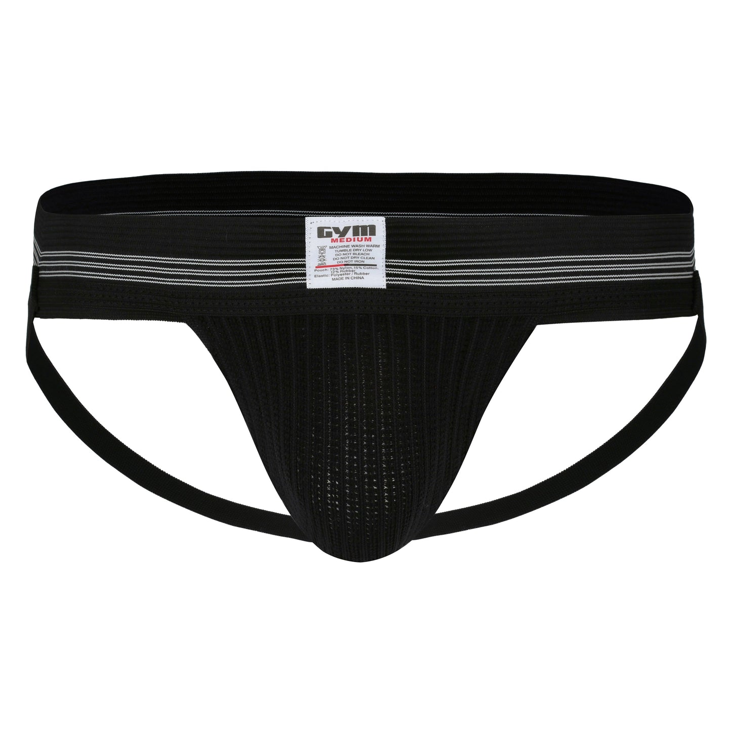 **NEW GYM Old School 2.0 Jockstrap with 2" Waistband (1-Pack) Black