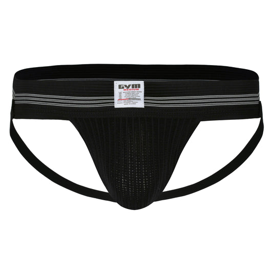 **NEW GYM Old School 2.0 Jockstrap with 2" Waistband (1-Pack) Black