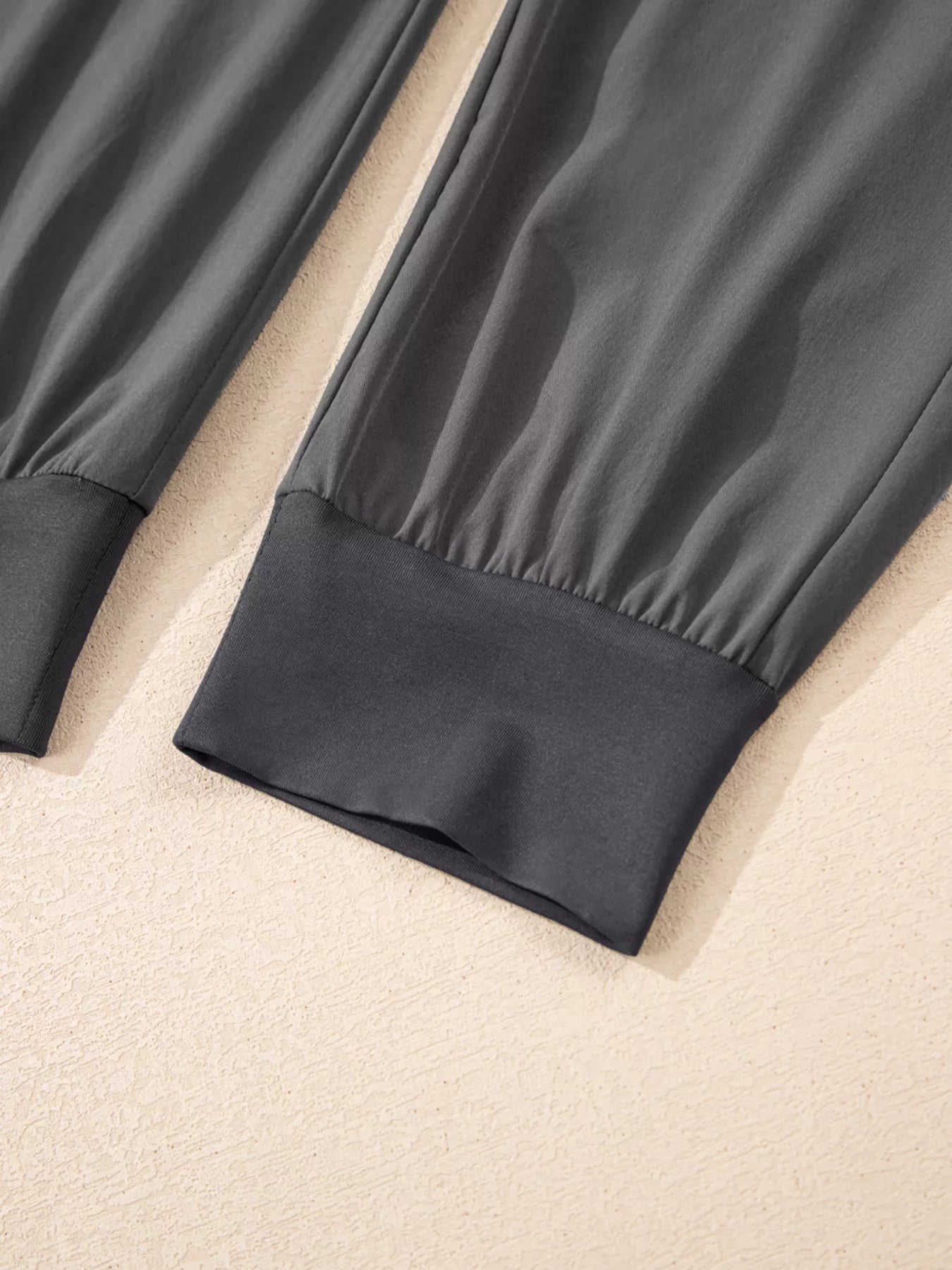 Elastic High Waist Pocketed Cargo Jogger Pants | Dark Gray