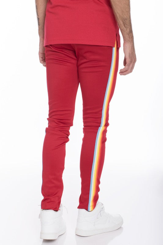 Rainbow Tape Track Pants – 3 Colors, S–2XL