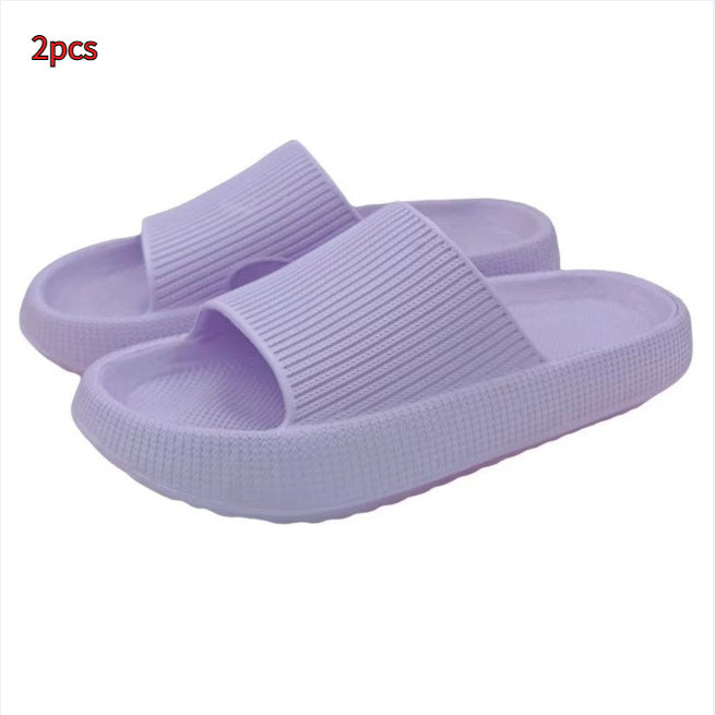Unisex EVA Non-Slip Slides & Slippers – 14 Colors, Sizes 34–47 Light purple 2PCS 36 or 37