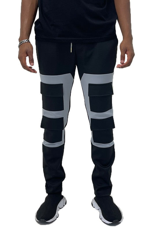 Square Block Track Pants – Charcoal/Grey, S–3XL Grey