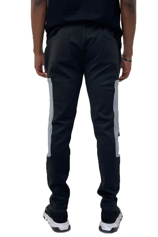 Square Block Track Pants – Charcoal/Grey, S–3XL Grey
