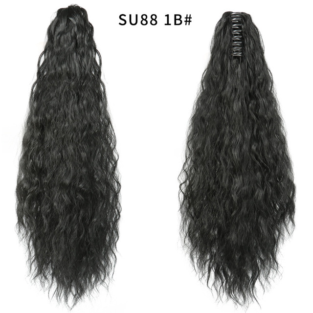 22-Inch Curly Corn Braid Ponytail Extension – Heat-Resistant Synthetic Hair