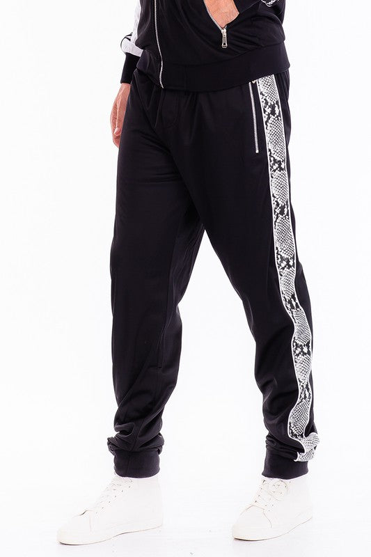 Snake Side Print Track Jogger – Black, S–3XL Black