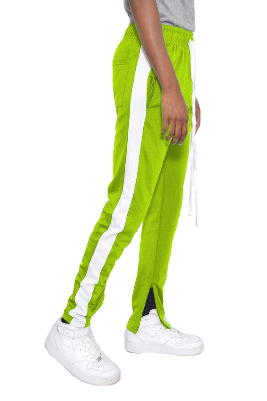 Single Stripe Track Pants Jogger – 20 Colors, S–3XL lime White
