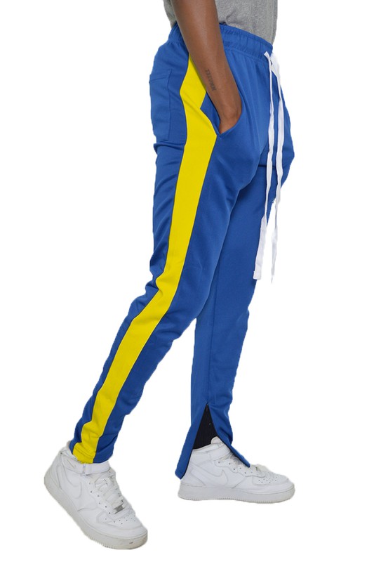 Single Stripe Track Pants Jogger – 20 Colors, S–3XL Royal Yellow