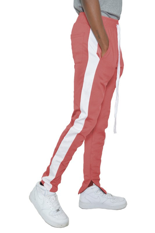 Single Stripe Track Pants Jogger – 20 Colors, S–3XL Dusty White