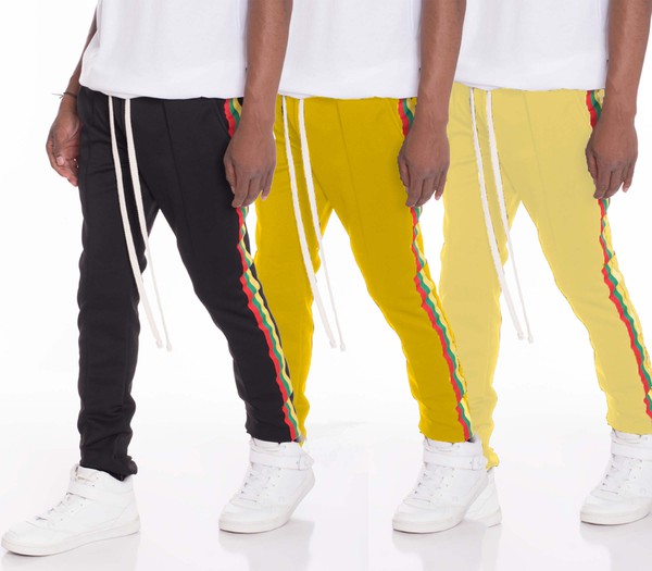 Rasta Taped Track Pants – 3 Colors, S–2XL