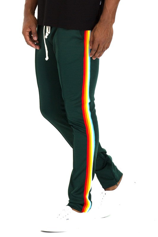 Rainbow Tape Track Pants – 3 Colors, S–2XL