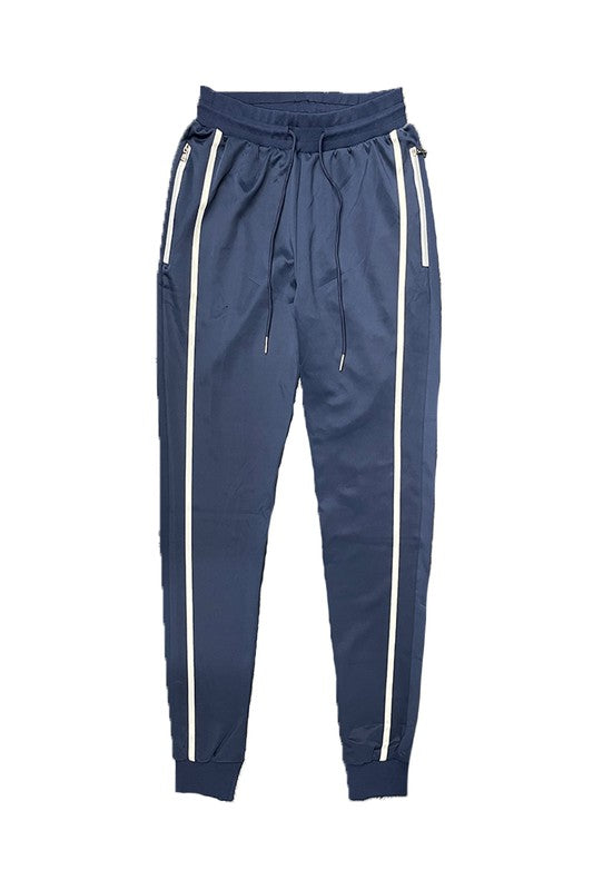 Men's Active Wear Running Track Joggers Navy