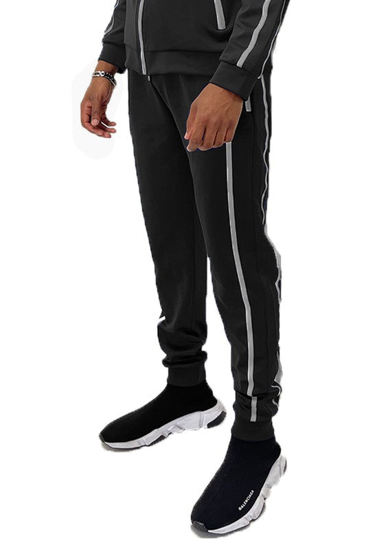 Men's Active Wear Running Track Joggers Black