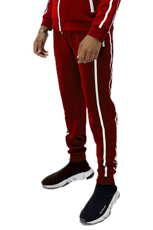 Men's Active Wear Running Track Joggers Red