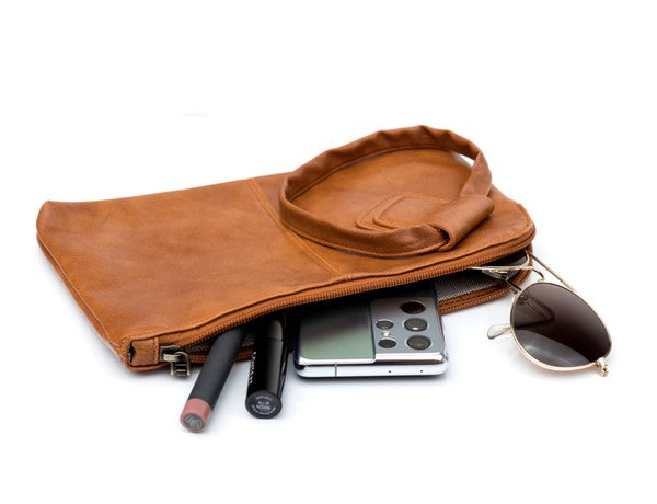 Vegan Leather Wristlet Mini Clutch