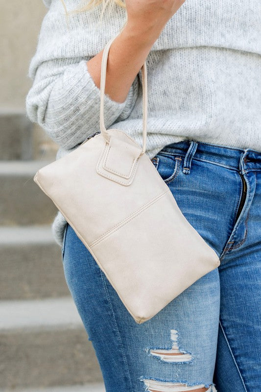 Vegan Leather Wristlet Mini Clutch