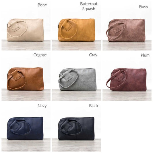 Vegan Leather Wristlet Mini Clutch