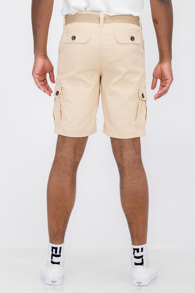 Weiv Men's Belted Cargo Shorts – Includes Belt, Waist 30–40