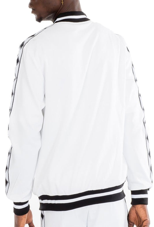 Diamond Tape Tracksuit Set – Premium Full Zip Streetwear Set
