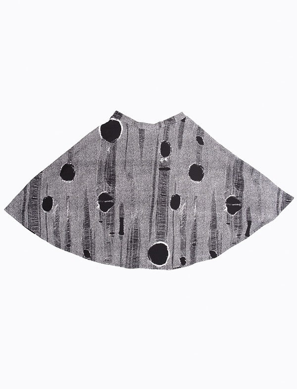 Knee-Length Circle Skirt with Side Seam Pockets