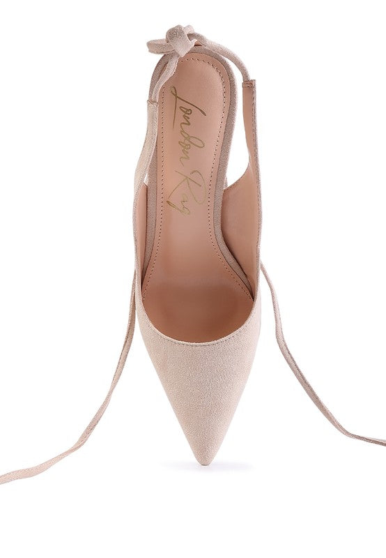 Rag & Co. Spiced Faux Suede Cut Out Heel Lace Up Sandals