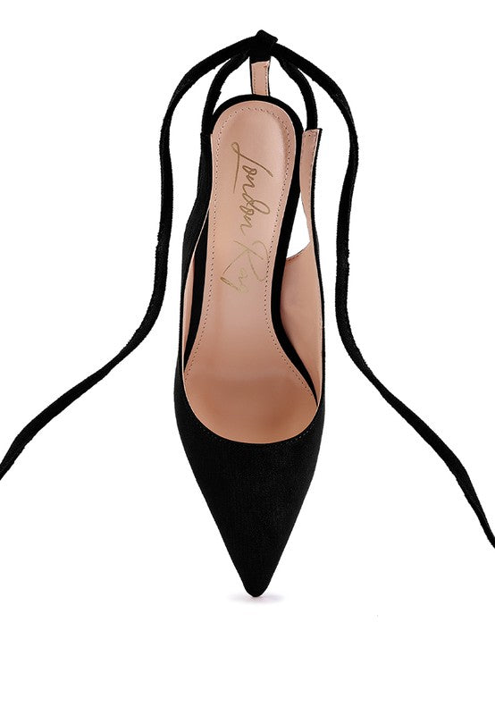 Rag & Co. Spiced Faux Suede Cut Out Heel Lace Up Sandals