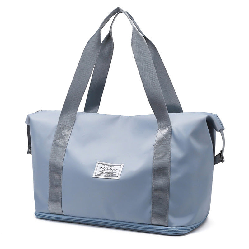 Dry & Wet Separation Sports Shoulder Bag – Large Oxford Gym Bag, 13 Colors Light Blue