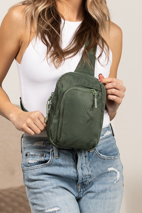 Essential Nylon Crossbody Bag Eucalyptus OneSize