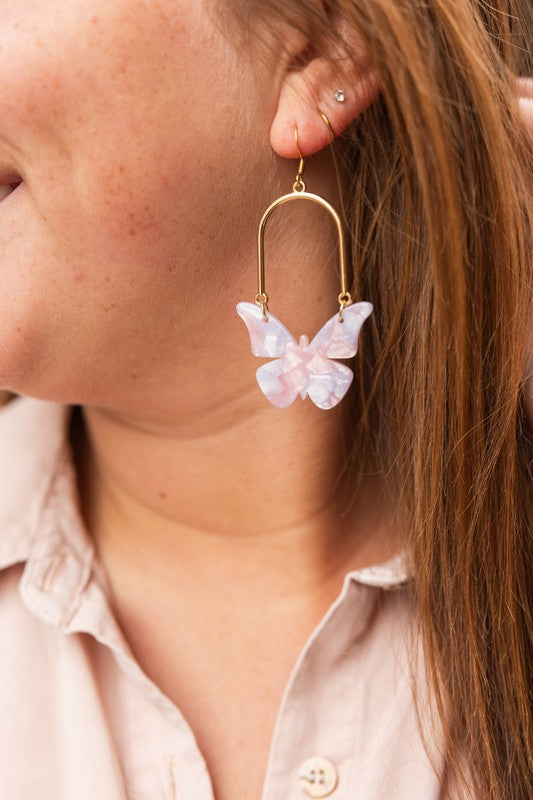 Bindi Enchanted Butterfly Earrings – 18K Gold-Plated Hypoallergenic Steel Hooks