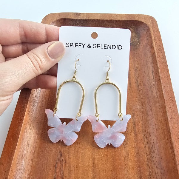 Bindi Enchanted Butterfly Earrings – 18K Gold-Plated Hypoallergenic Steel Hooks