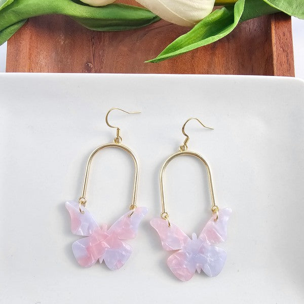 Bindi Enchanted Butterfly Earrings – 18K Gold-Plated Hypoallergenic Steel Hooks