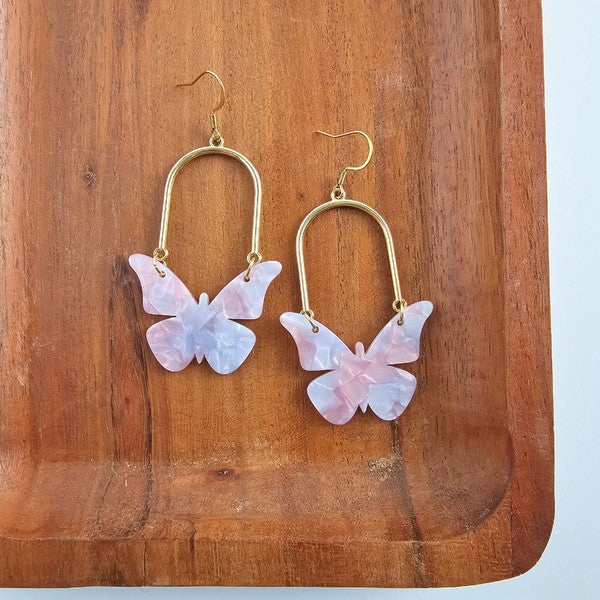 Bindi Enchanted Butterfly Earrings – 18K Gold-Plated Hypoallergenic Steel Hooks