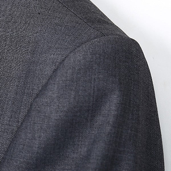 Men's One Button Slim Fit Business Blazer | Notched Lapel Daily Wear Jacket