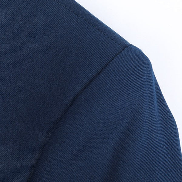 Men's One Button Slim Fit Business Blazer | Notched Lapel Daily Wear Jacket