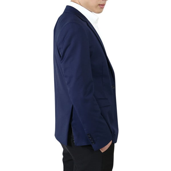 Men's One Button Slim Fit Business Blazer | Notched Lapel Daily Wear Jacket