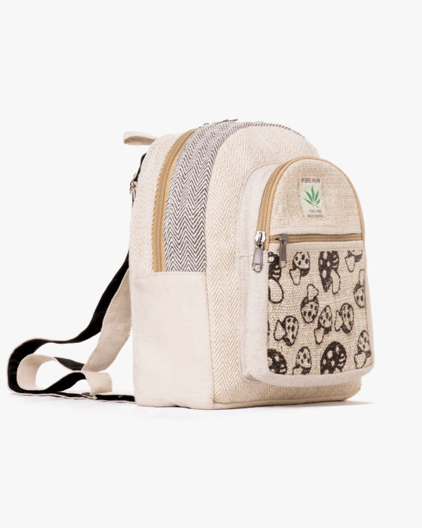 Kathmandu Collection Mini Hemp Mushroom Backpack Beige Pink One Size