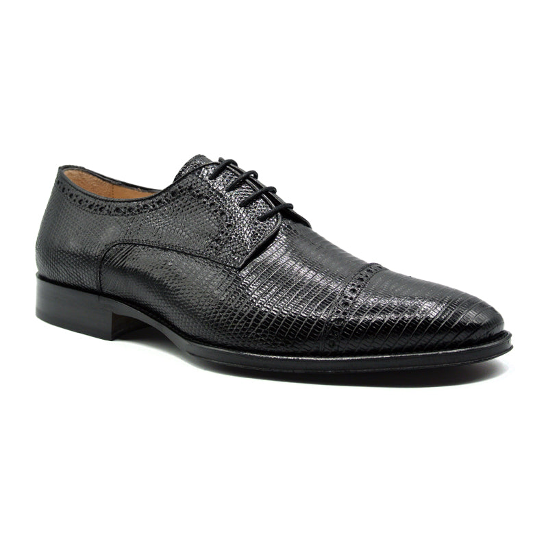 24-526-BLK GIOVANNI Teju Lizard Lace Up, Black Black M