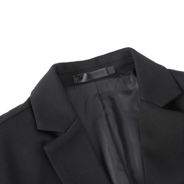 Men's Solid Color 1-Button Blazer | Notched Lapel Jetted Pocket Suit Jacket