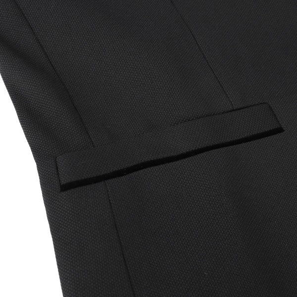 Men's Solid Color 1-Button Blazer | Notched Lapel Jetted Pocket Suit Jacket